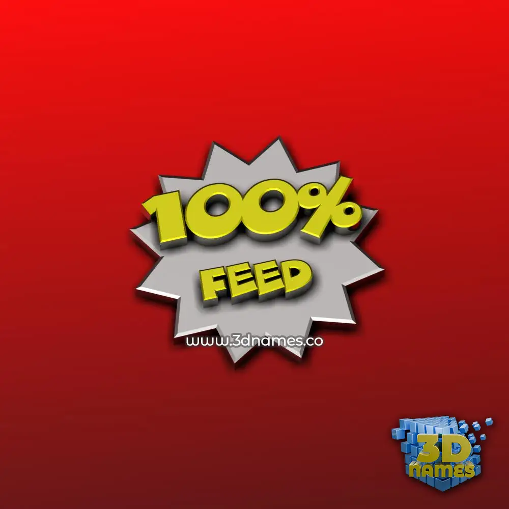 feed in Grid Style style - 3D name wallpaper