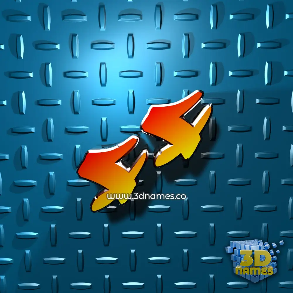 ff in Grid Style style - 3D name wallpaper