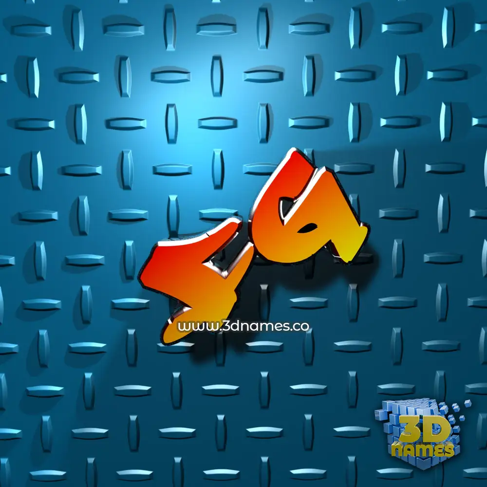 fg in Grid Style style - 3D name wallpaper