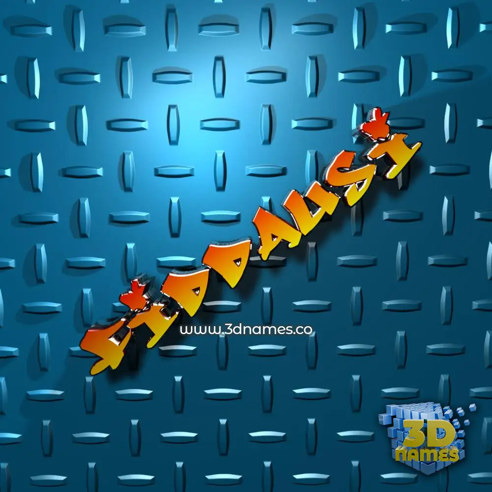 fiddausi in Grid Style style - 3D name wallpaper