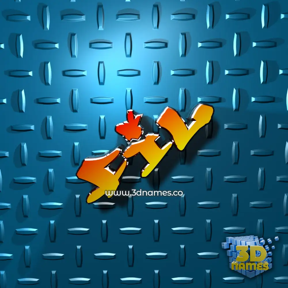 fil in Grid Style style - 3D name wallpaper