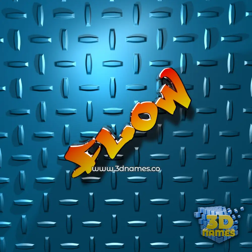 flow in Grid Style style - 3D name wallpaper