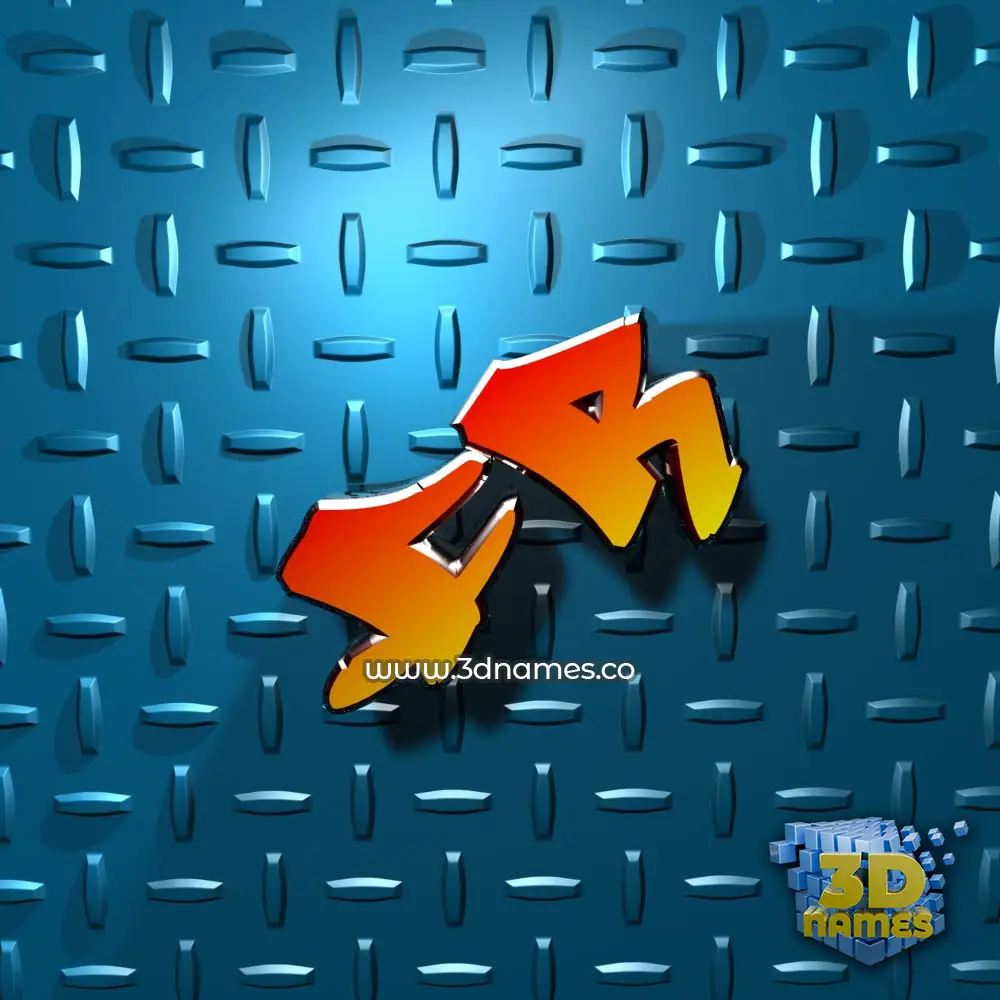 fr in Grid Style style - 3D name wallpaper