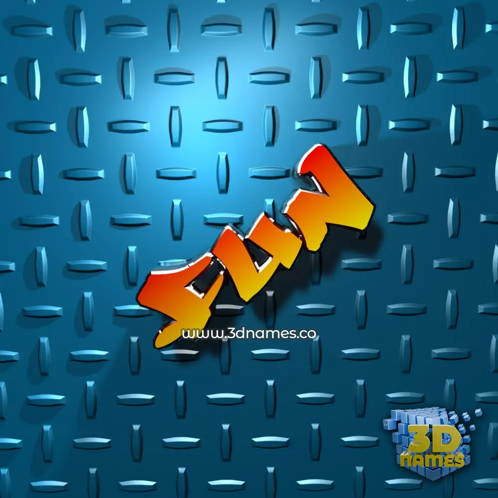 fun in Grid Style style - 3D name wallpaper