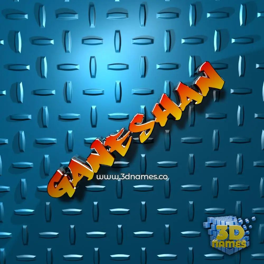 ganeshan in Grid Style style - 3D name wallpaper
