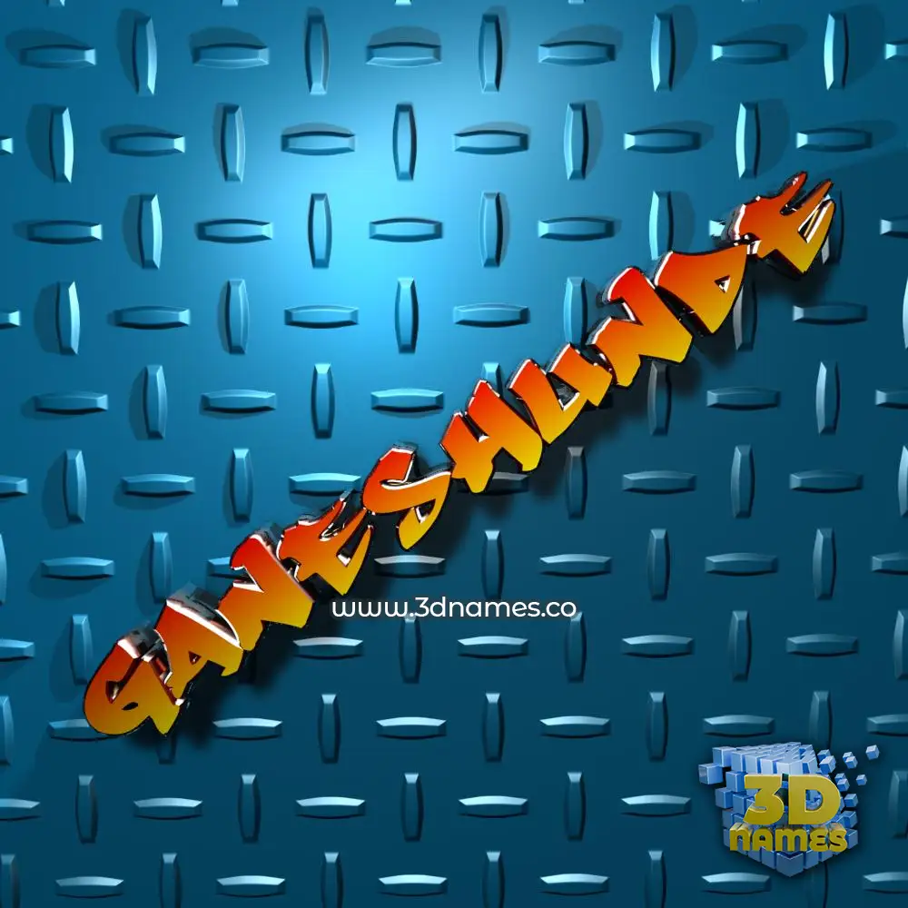 ganeshunde in Grid Style style - 3D name wallpaper
