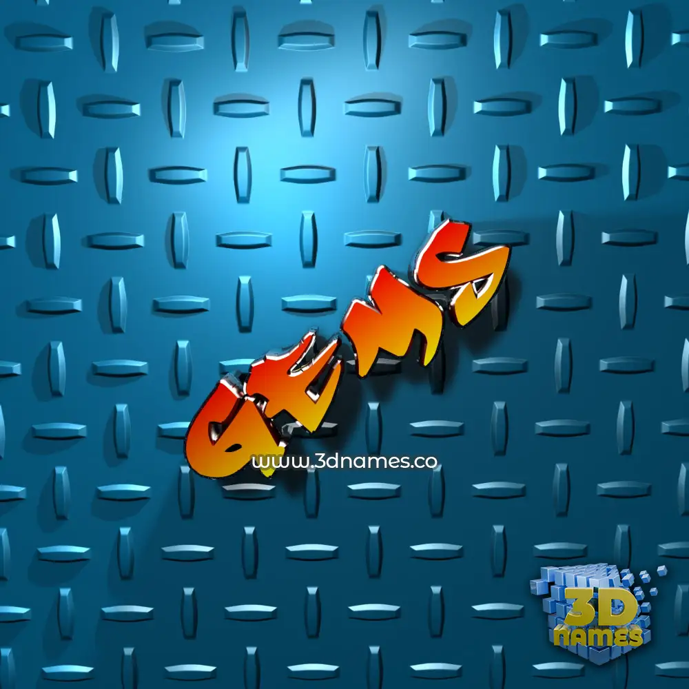 gems in Grid Style style - 3D name wallpaper