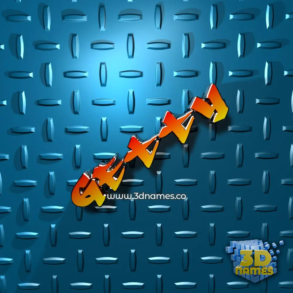 getty in Grid Style style - 3D name wallpaper