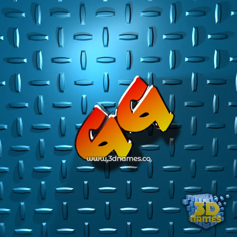 gg in Grid Style style - 3D name wallpaper