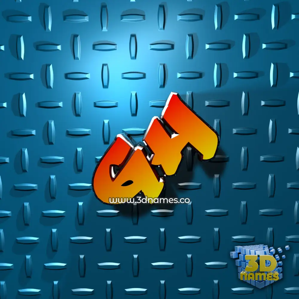 gh in Grid Style style - 3D name wallpaper