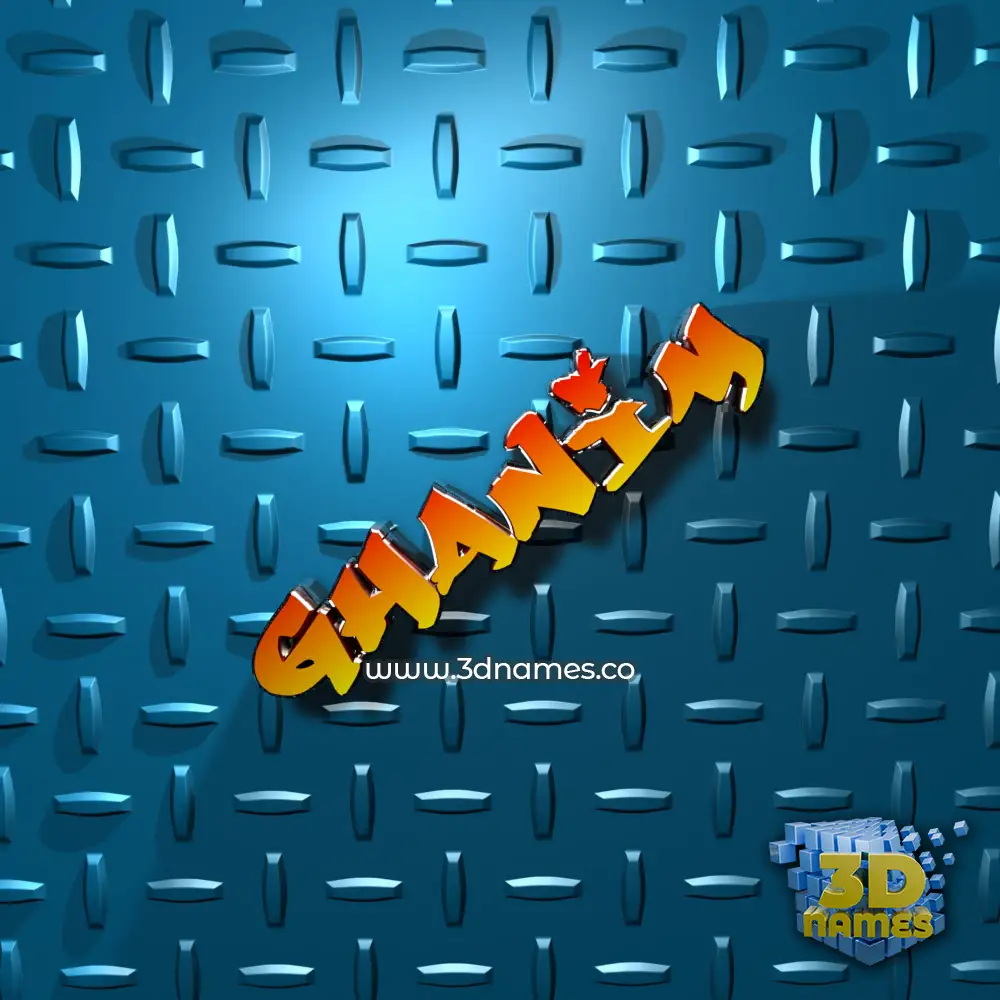 ghanim in Grid Style style - 3D name wallpaper