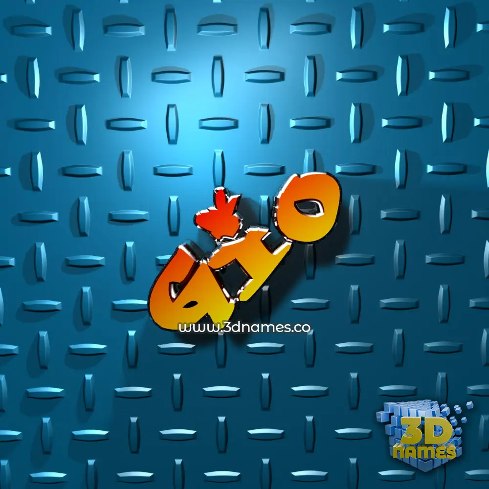 gio in Grid Style style - 3D name wallpaper
