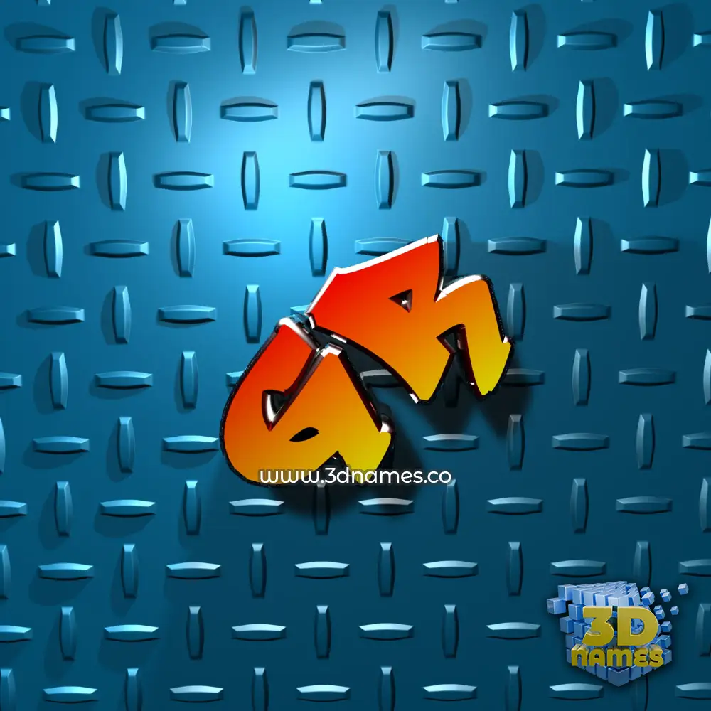 gr in Grid Style style - 3D name wallpaper