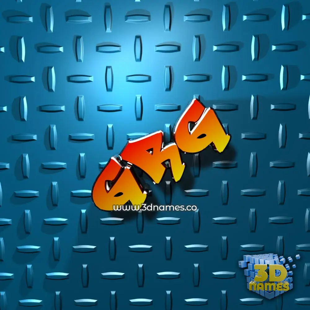 grg in Grid Style style - 3D name wallpaper