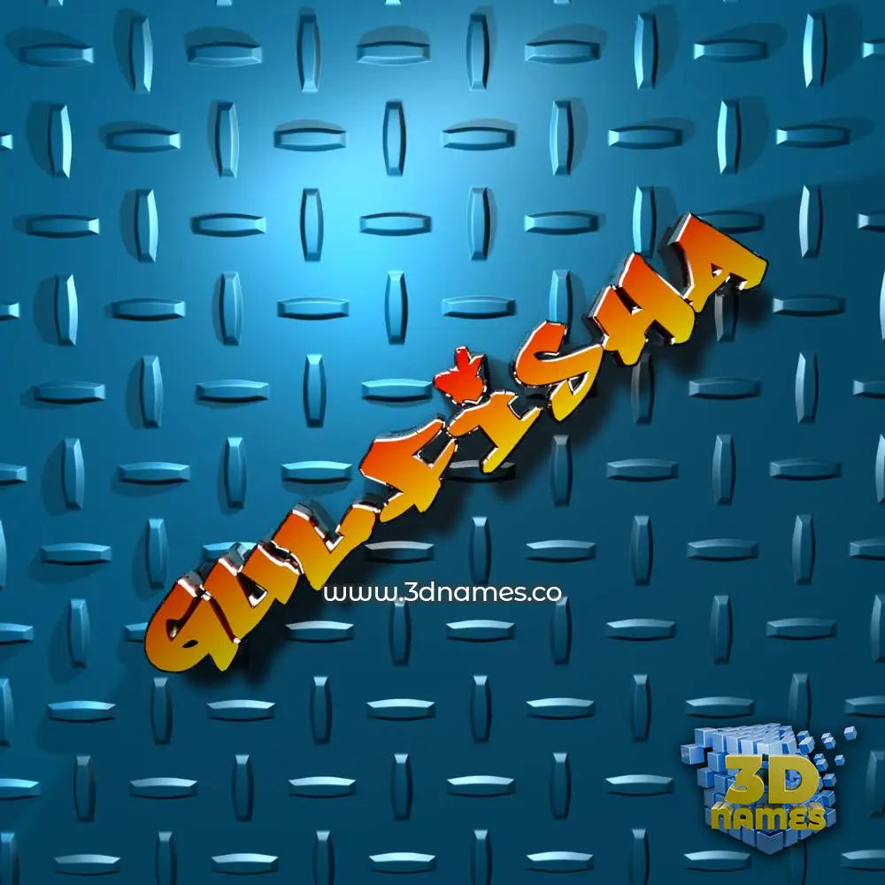 gulfisha in Grid Style style - 3D name wallpaper
