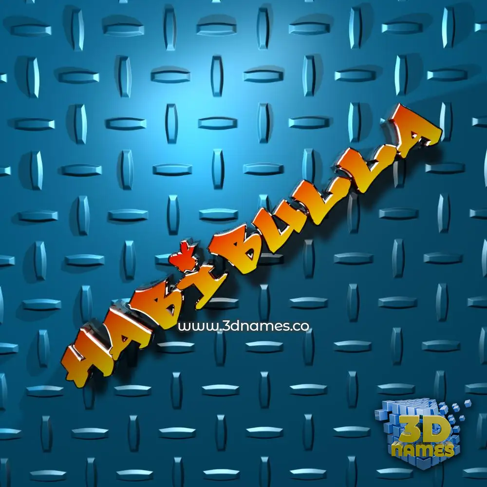 habibulla in Grid Style style - 3D name wallpaper