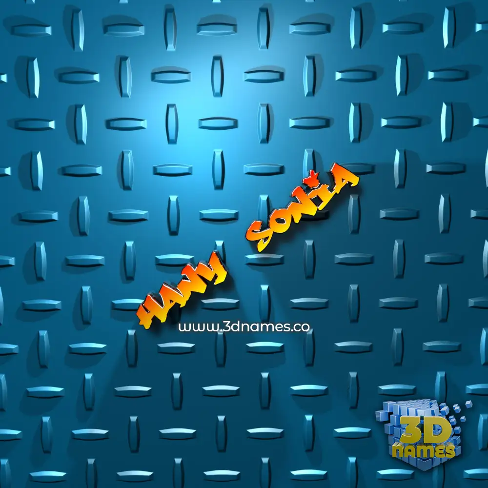 hany   sonia in Grid Style style - 3D name wallpaper