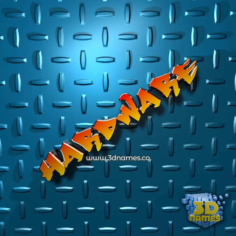 hardware in Grid Style style - 3D name wallpaper