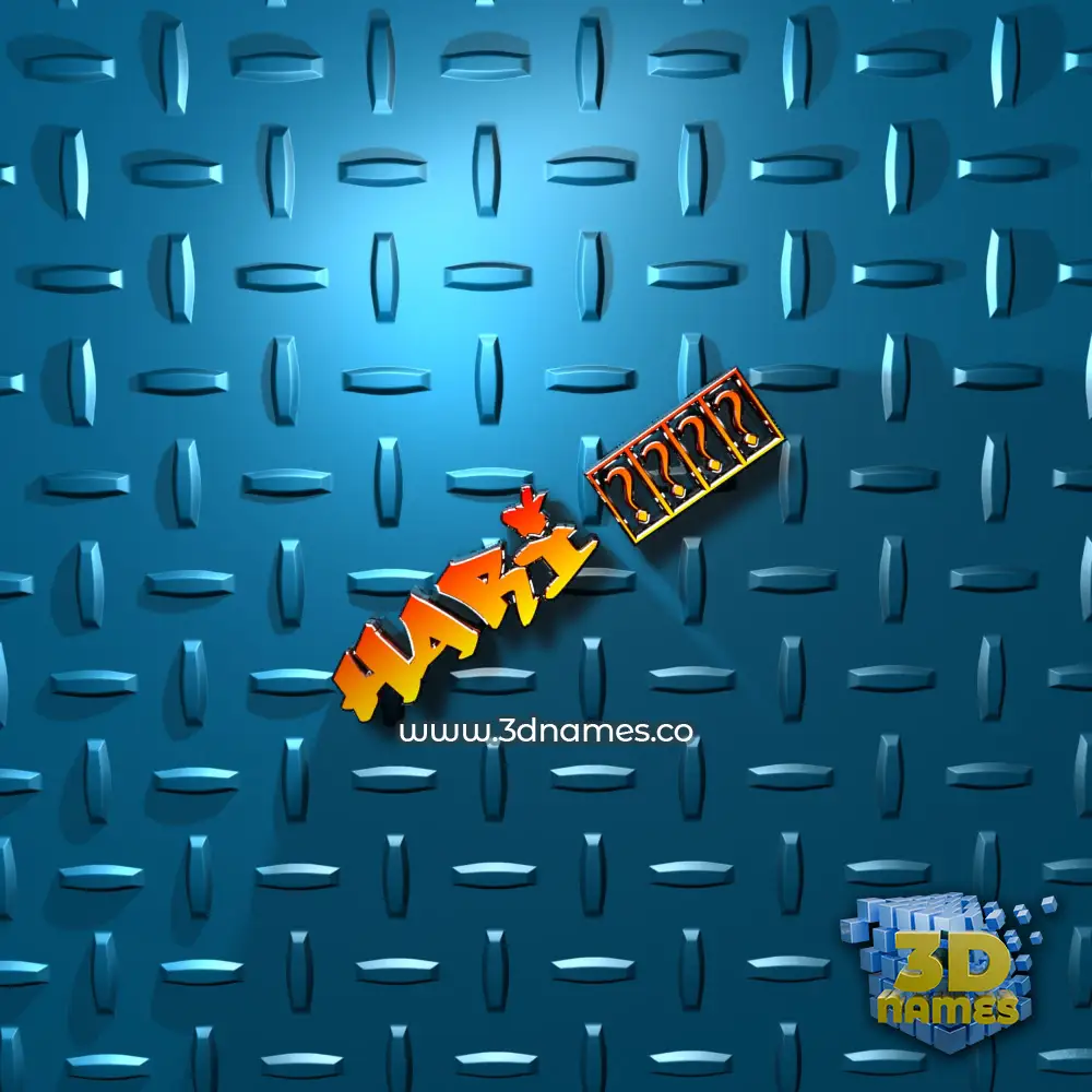 hari 1014 in Grid Style style - 3D name wallpaper