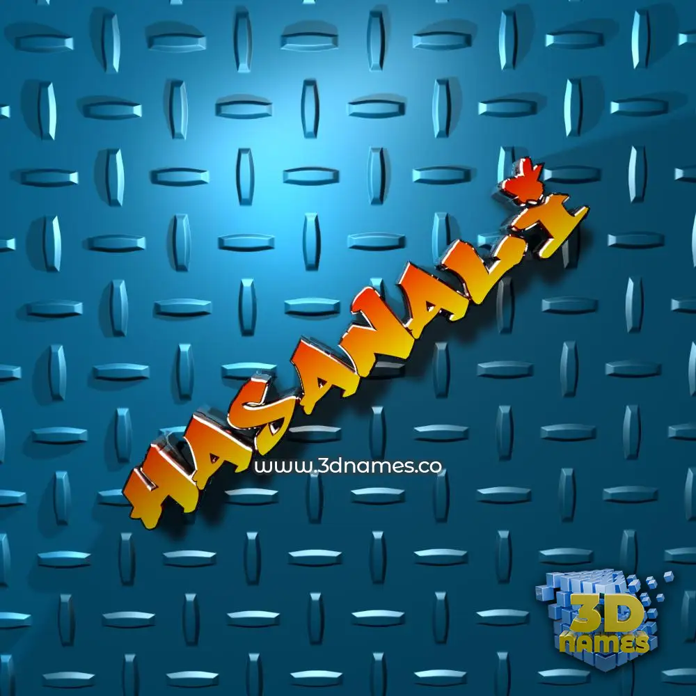 hasanali in Grid Style style - 3D name wallpaper