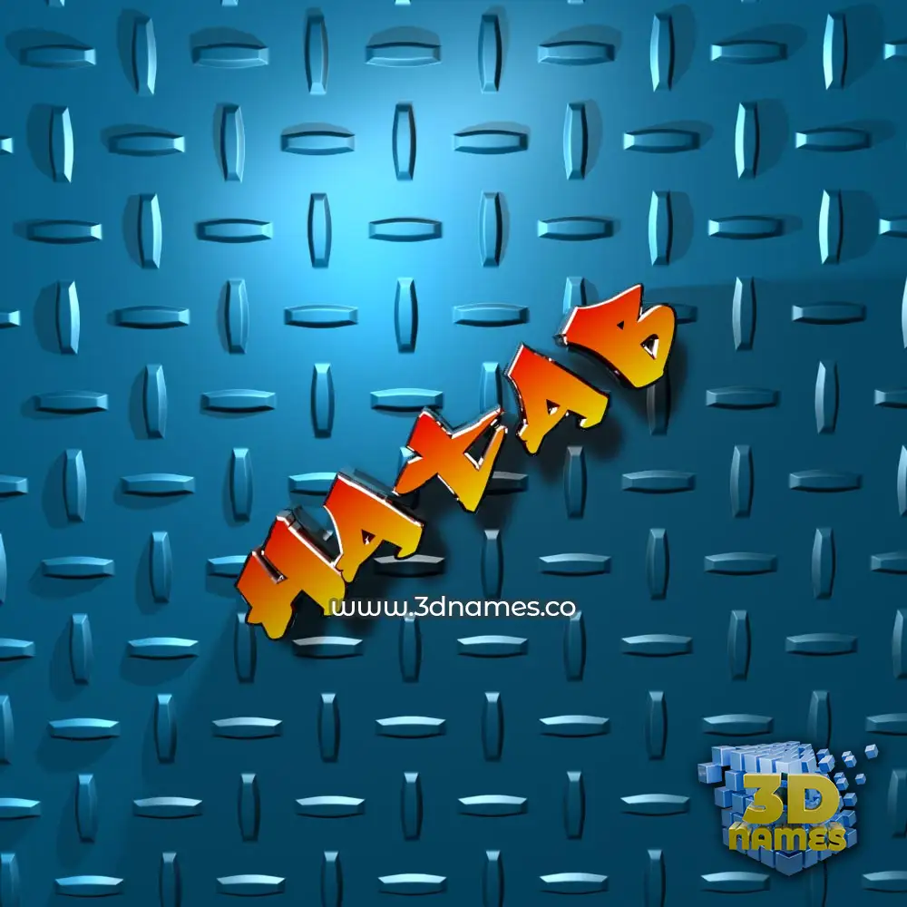hatab in Grid Style style - 3D name wallpaper