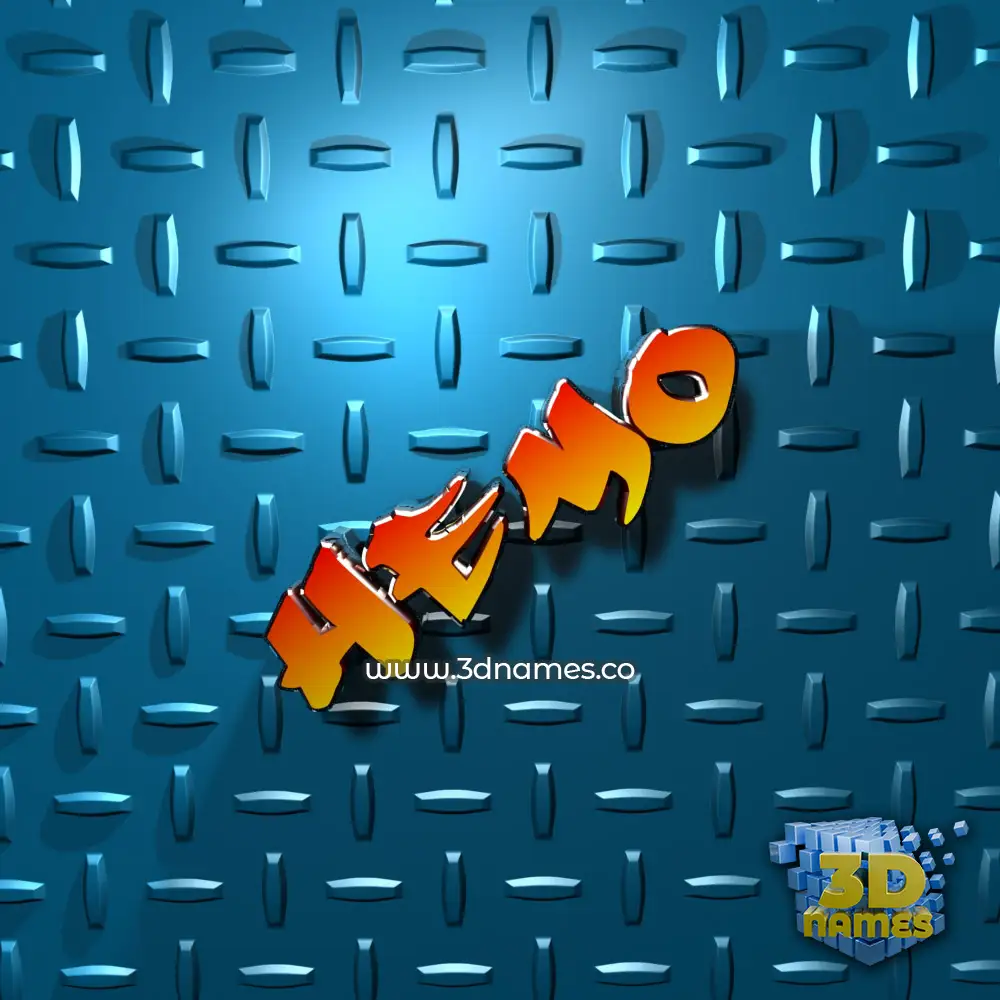 hemo in Grid Style style - 3D name wallpaper