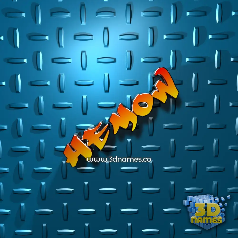 hemow in Grid Style style - 3D name wallpaper