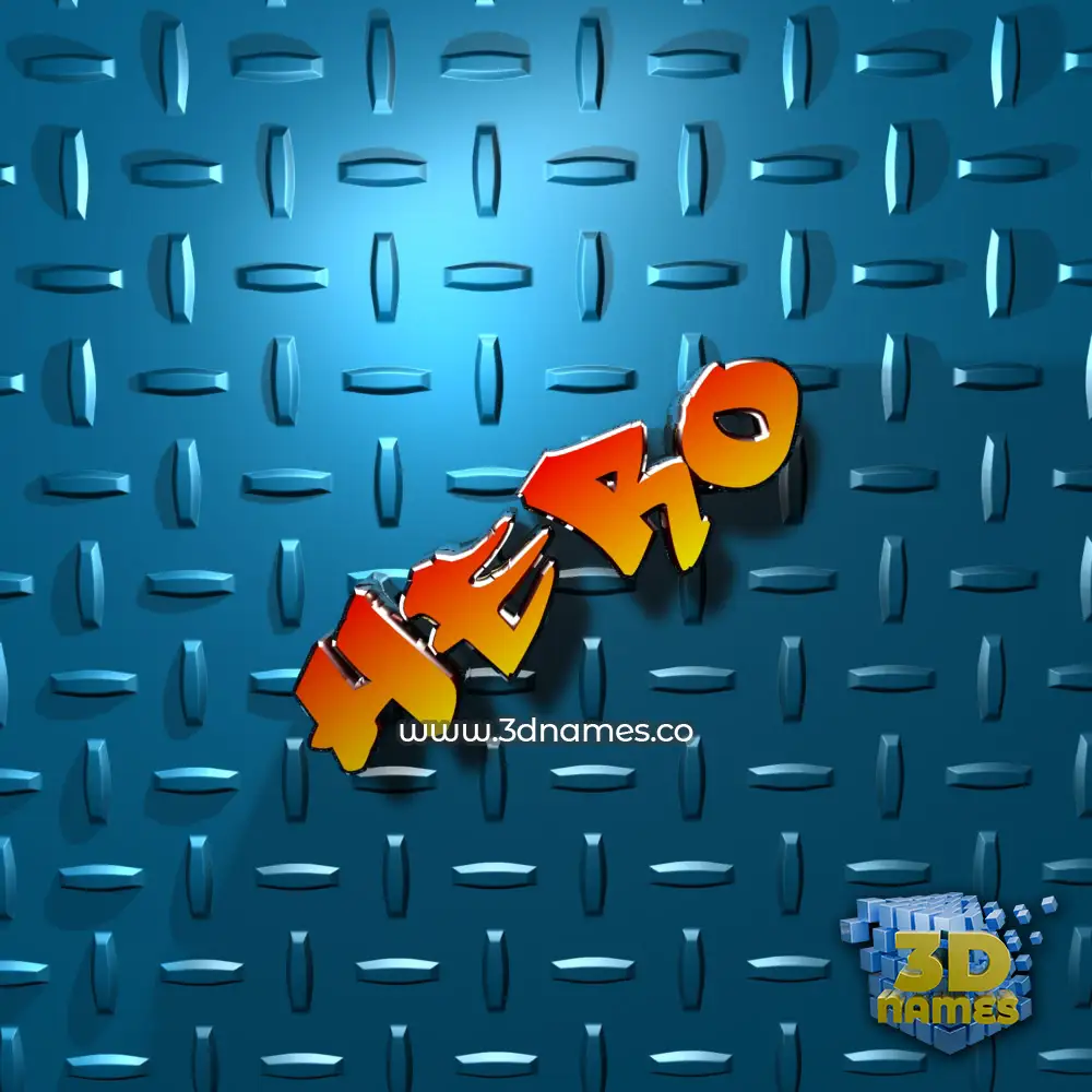 hero in Grid Style style - 3D name wallpaper