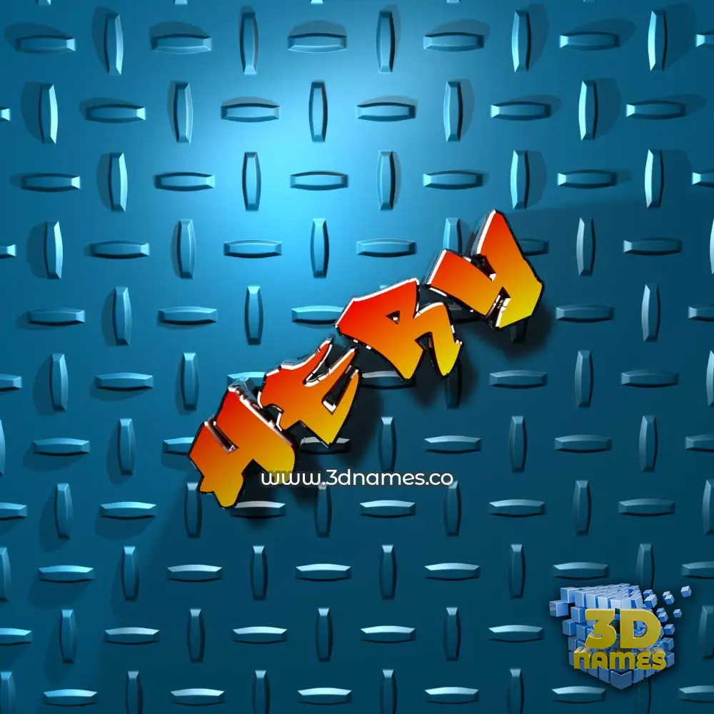 hery in Grid Style style - 3D name wallpaper