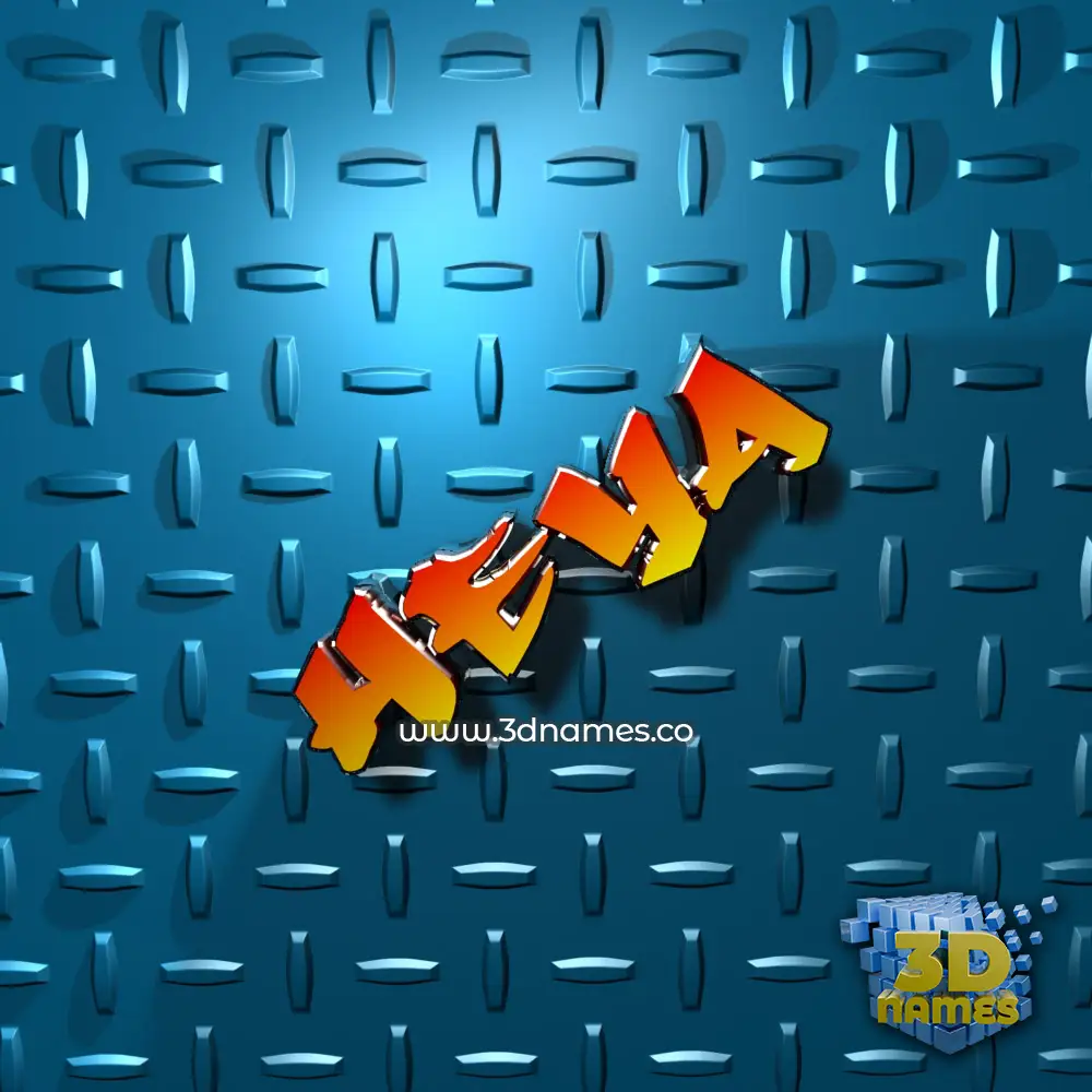 heya in Grid Style style - 3D name wallpaper