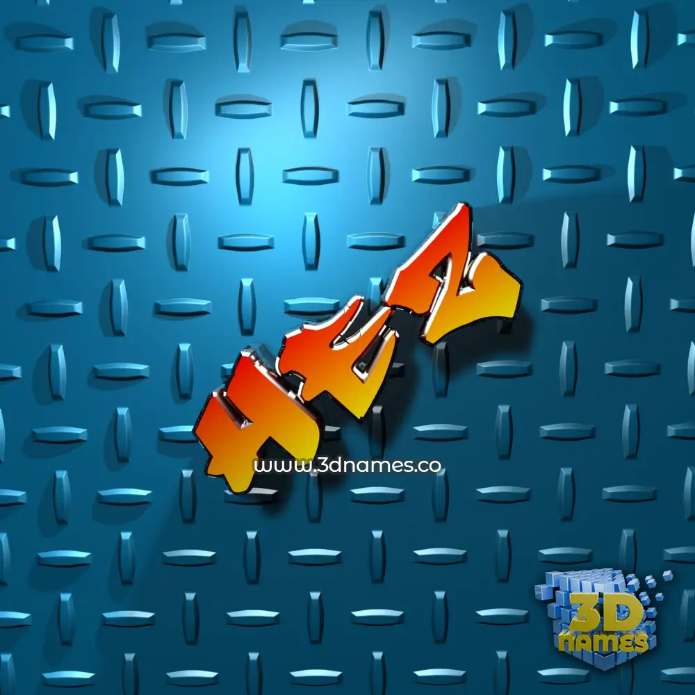 hez in Grid Style style - 3D name wallpaper