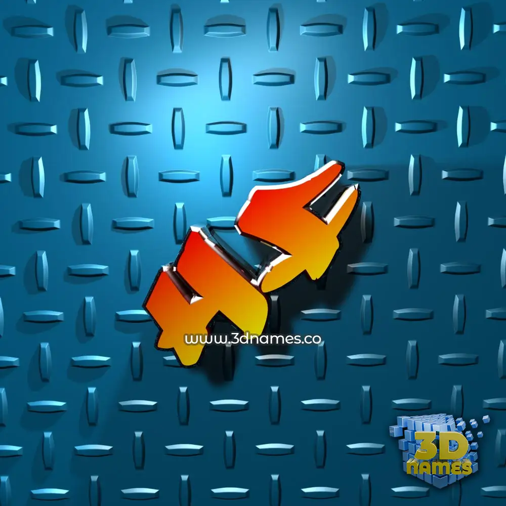 hf in Grid Style style - 3D name wallpaper