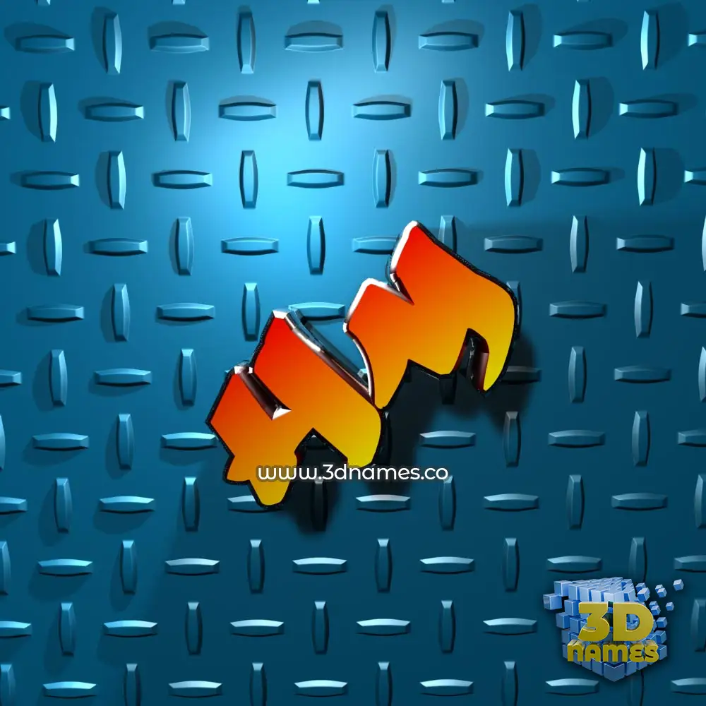 hm in Grid Style style - 3D name wallpaper