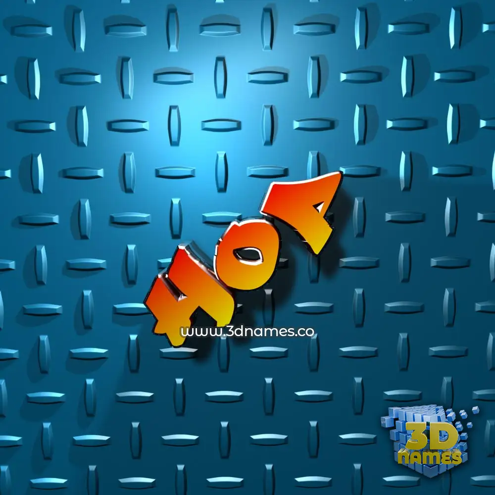 hop in Grid Style style - 3D name wallpaper