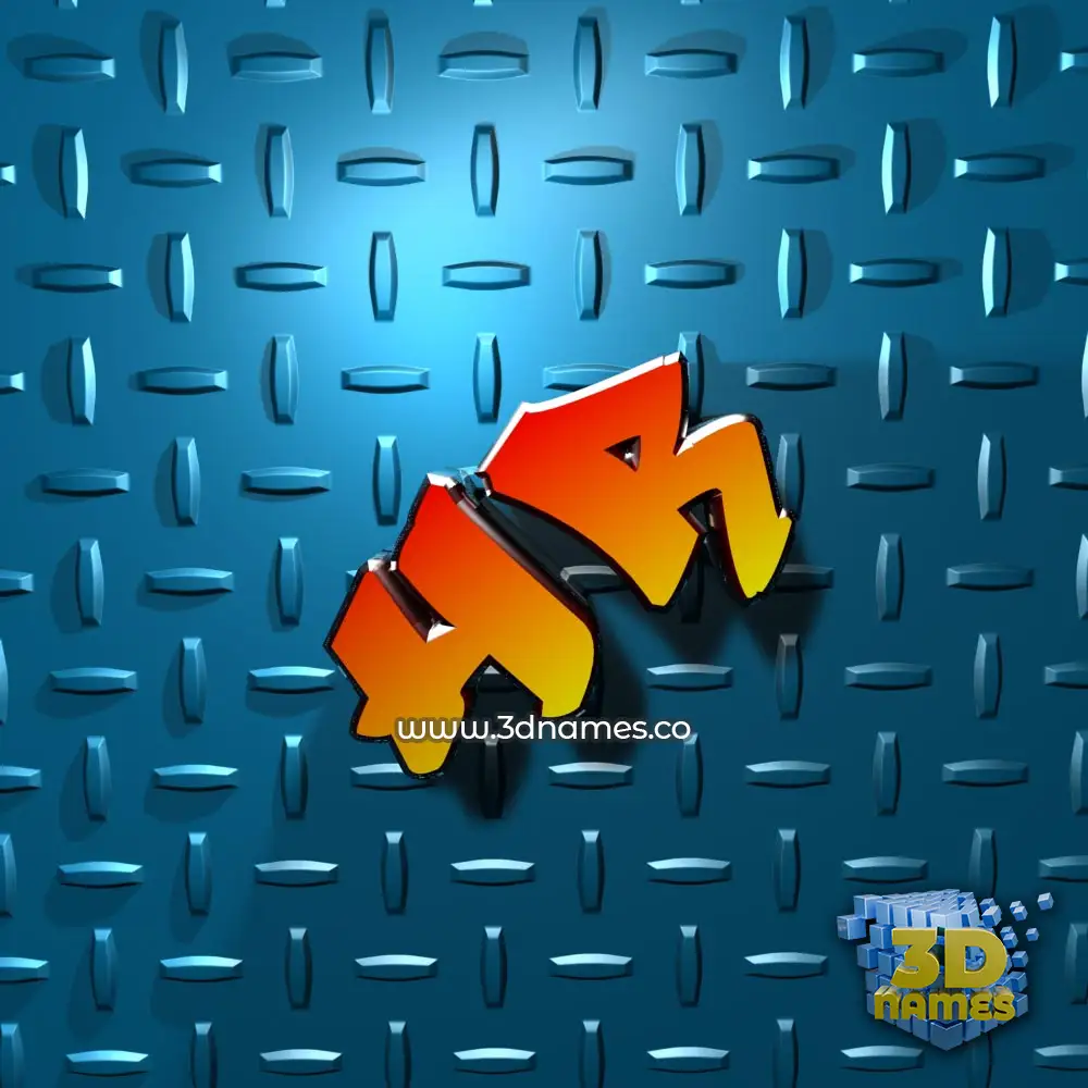 hr in Grid Style style - 3D name wallpaper