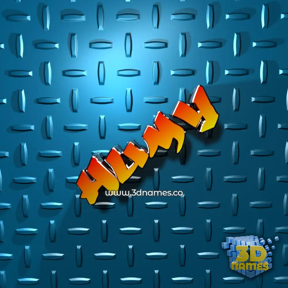 humy in Grid Style style - 3D name wallpaper