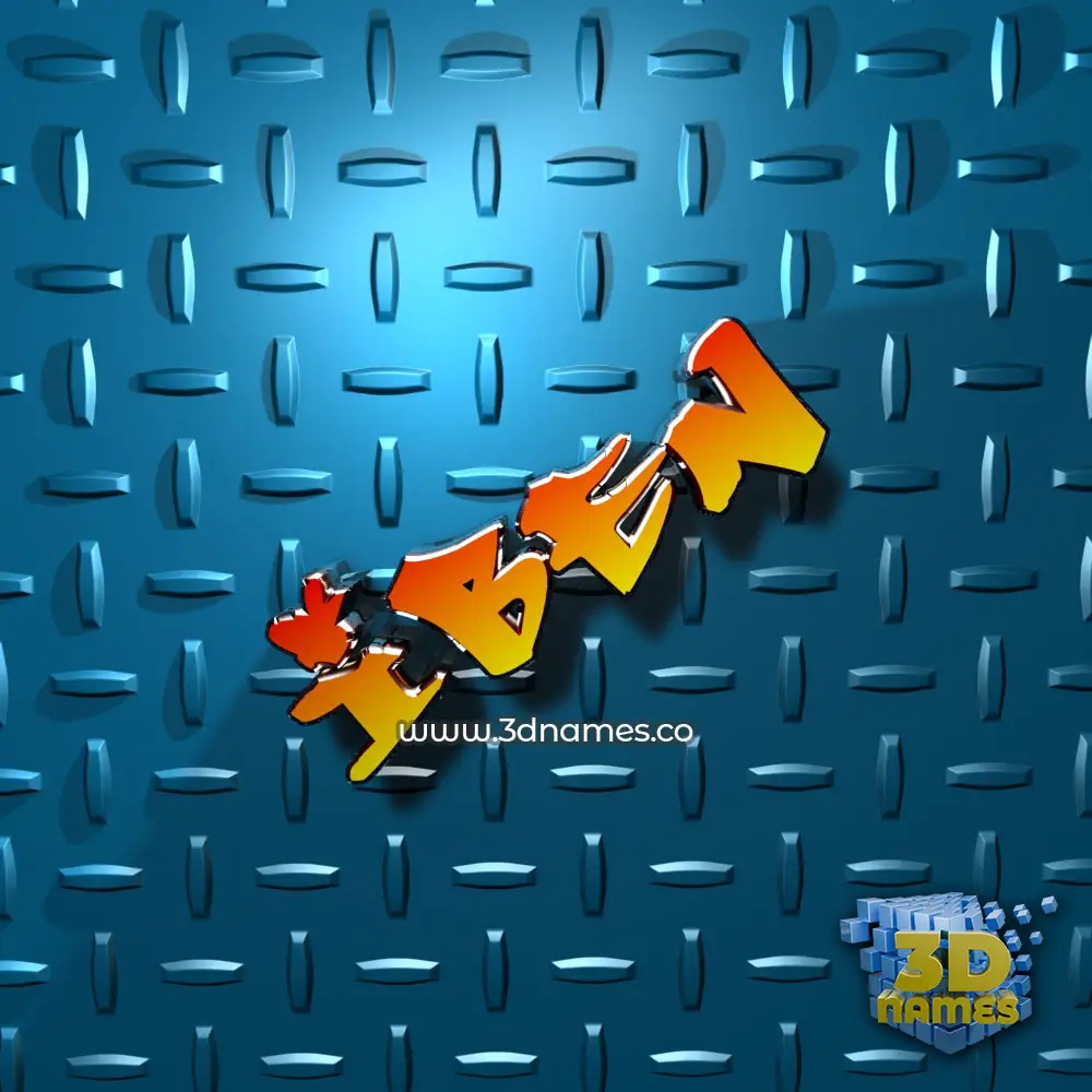 iben in Grid Style style - 3D name wallpaper
