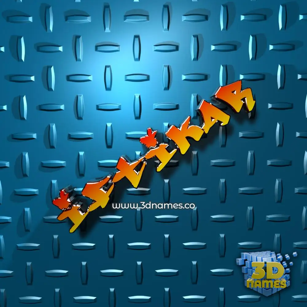 iftikar in Grid Style style - 3D name wallpaper