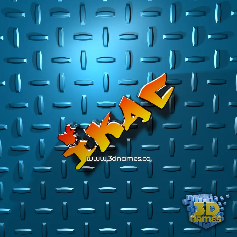 ikac in Grid Style style - 3D name wallpaper