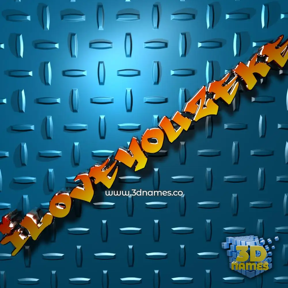 iloveyouzeke in Grid Style style - 3D name wallpaper