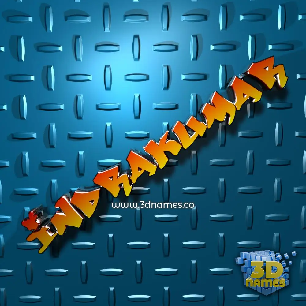 indrakumar in Grid Style style - 3D name wallpaper