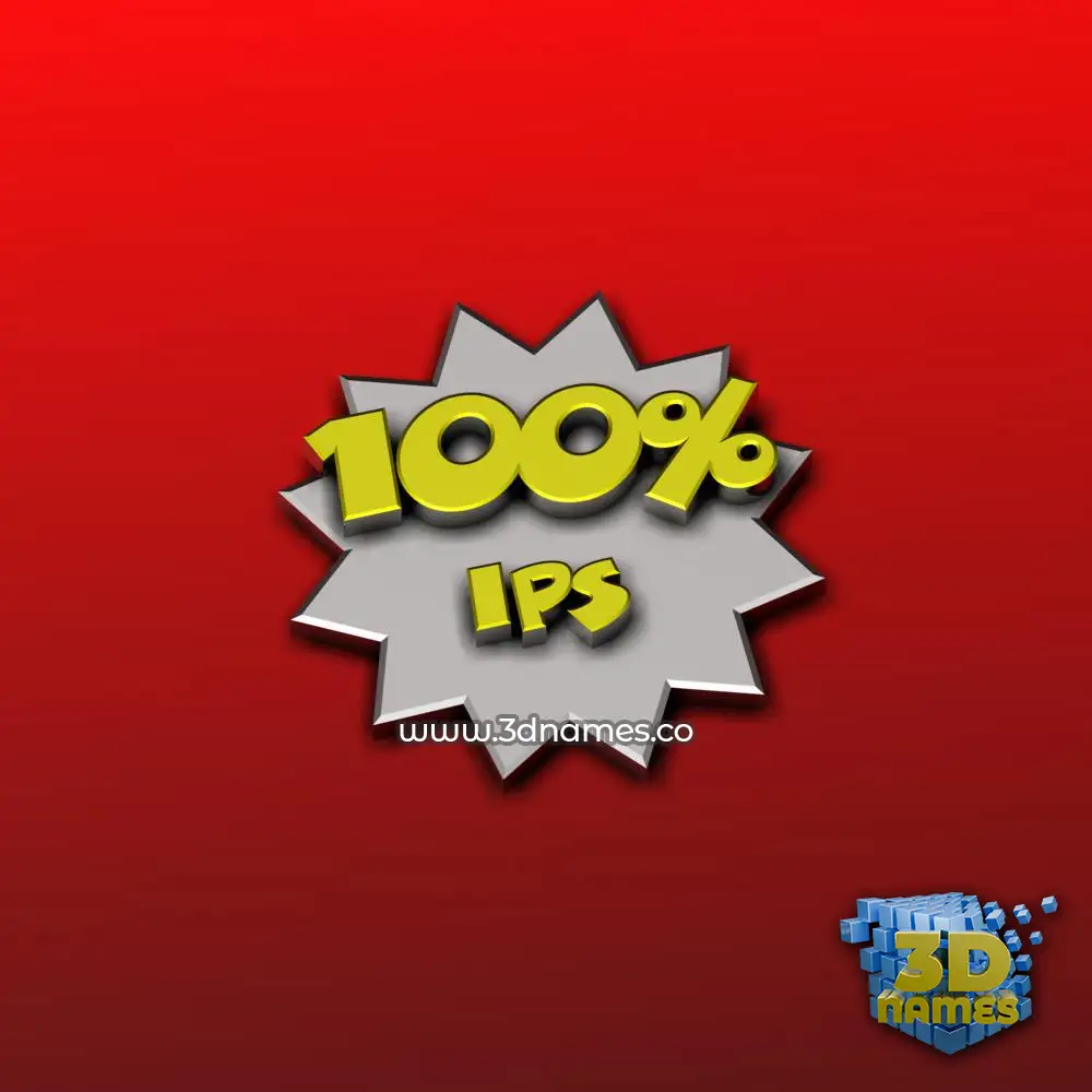 ips in Grid Style style - 3D name wallpaper