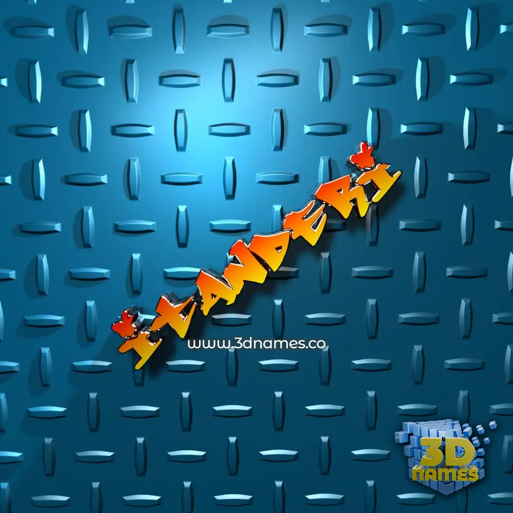 itanderi in Grid Style style - 3D name wallpaper