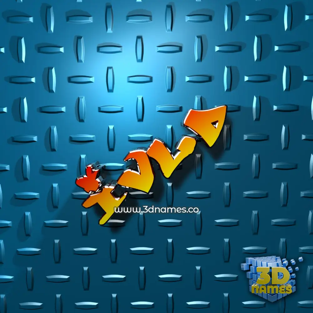 ivld in Grid Style style - 3D name wallpaper
