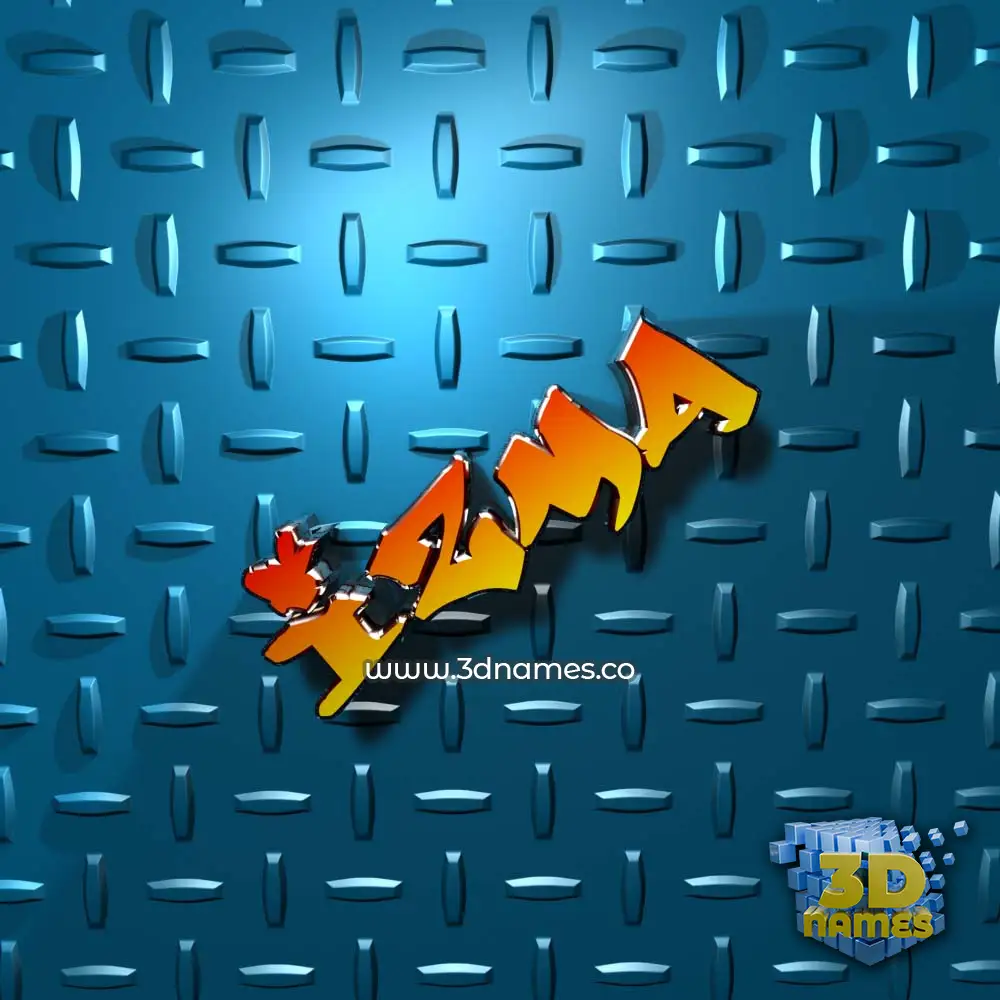 izma in Grid Style style - 3D name wallpaper