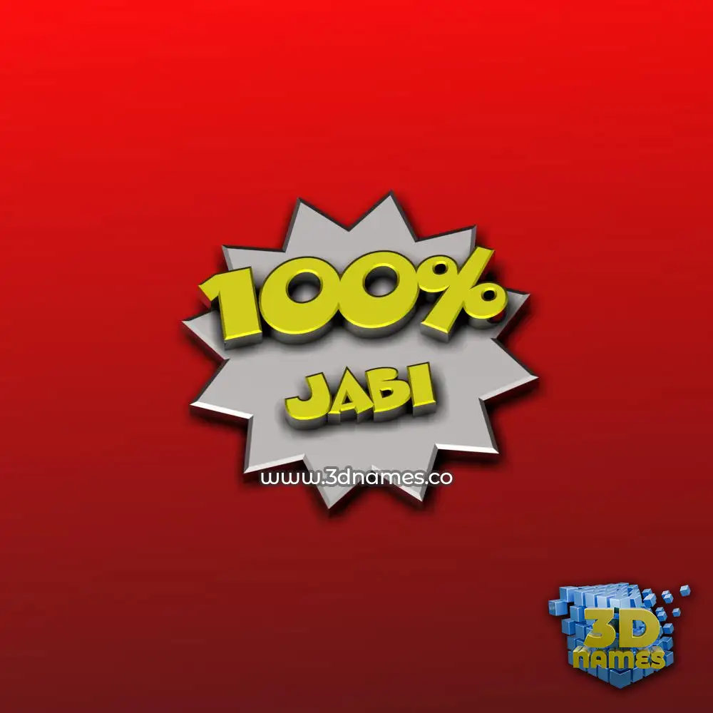 jabi in Grid Style style - 3D name wallpaper