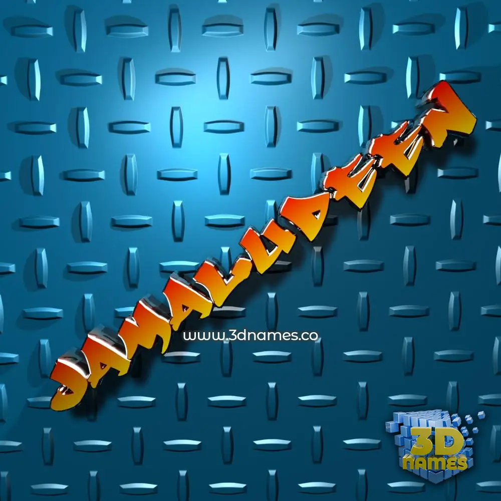 jamaludeen in Grid Style style - 3D name wallpaper