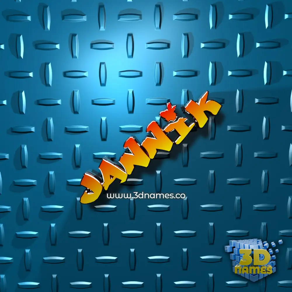 jannik in Grid Style style - 3D name wallpaper