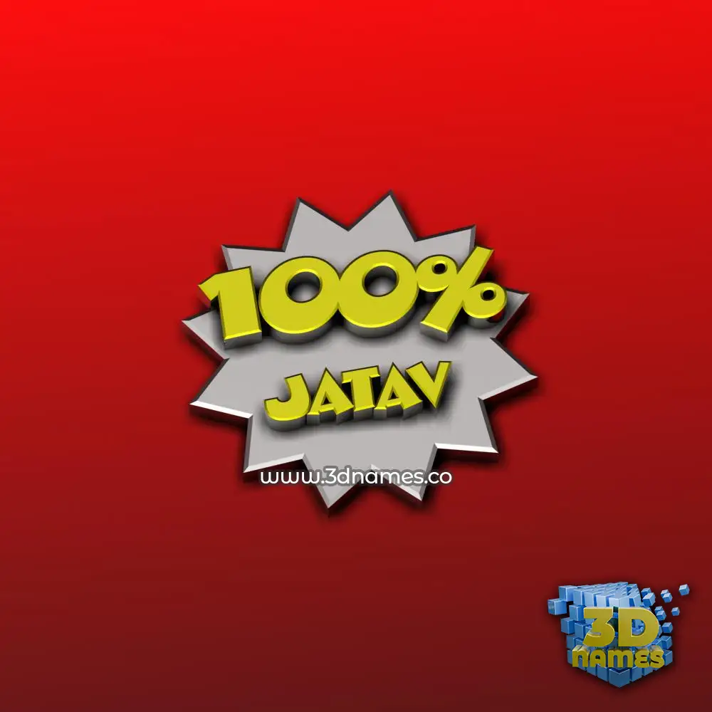 jatav in Grid Style style - 3D name wallpaper
