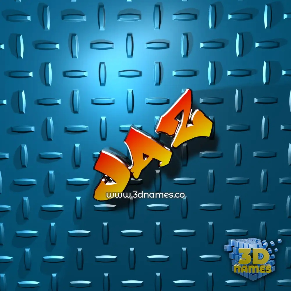 jaz in Grid Style style - 3D name wallpaper